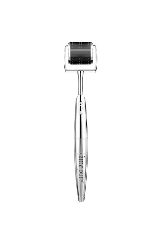 âme pure Cit Face Roller Gentlemen 0.5 mm - Microneedling Derma Roller For Face in Silver-Black - Silver-Black