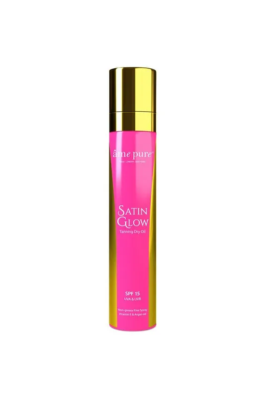 âme pure Women's Satin Glow - Sunscreen Tanning Dry Oil Spray Spf 15 in Clear Clear