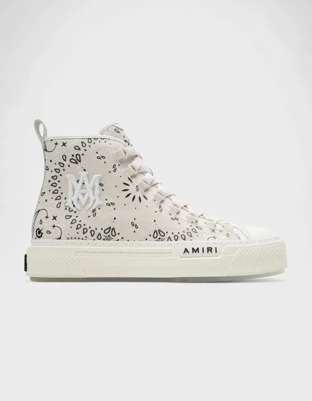 Amiri Women's Court High Bandana Alabaster - White - Size: 6