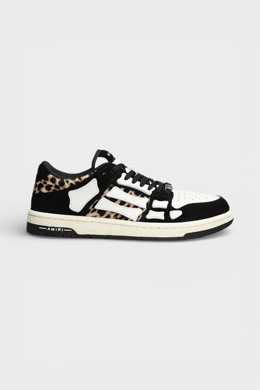 Amiri Women's Skel Low Leopard Print Black Size: 7 - Black - Size: 7