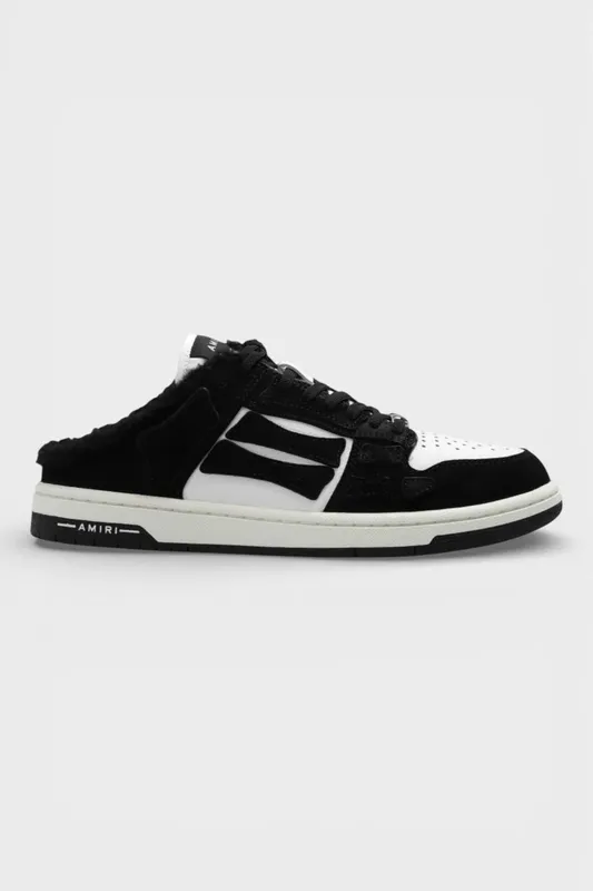Amiri Women's Skel Low Top Mule Shearling Black Size: 4 - Black