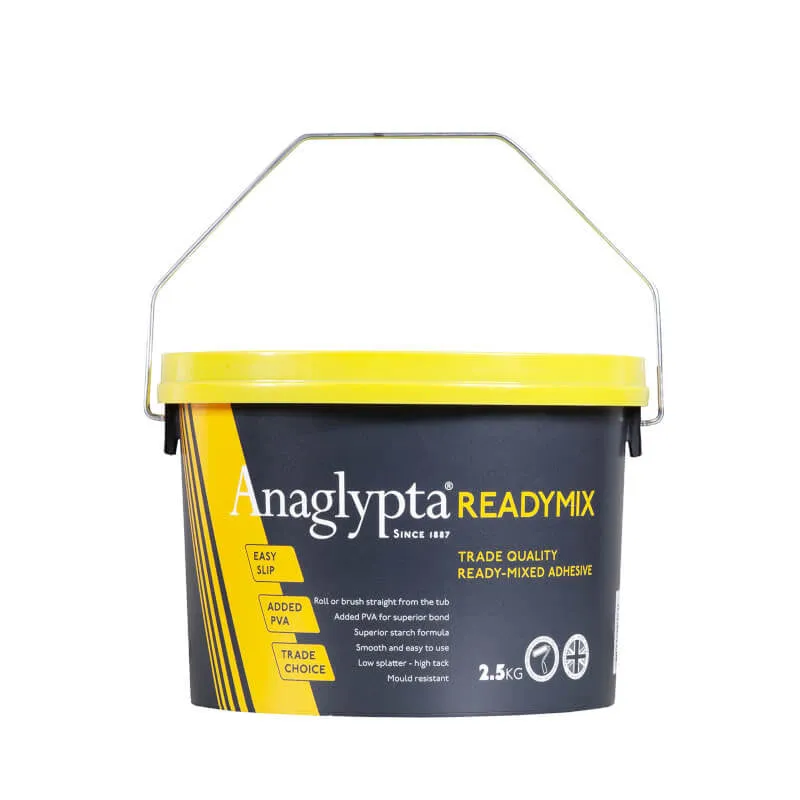 Anaglypta - Ready Mixed Easy Paste Wallpaper Adhesive by 2.5kg Tub