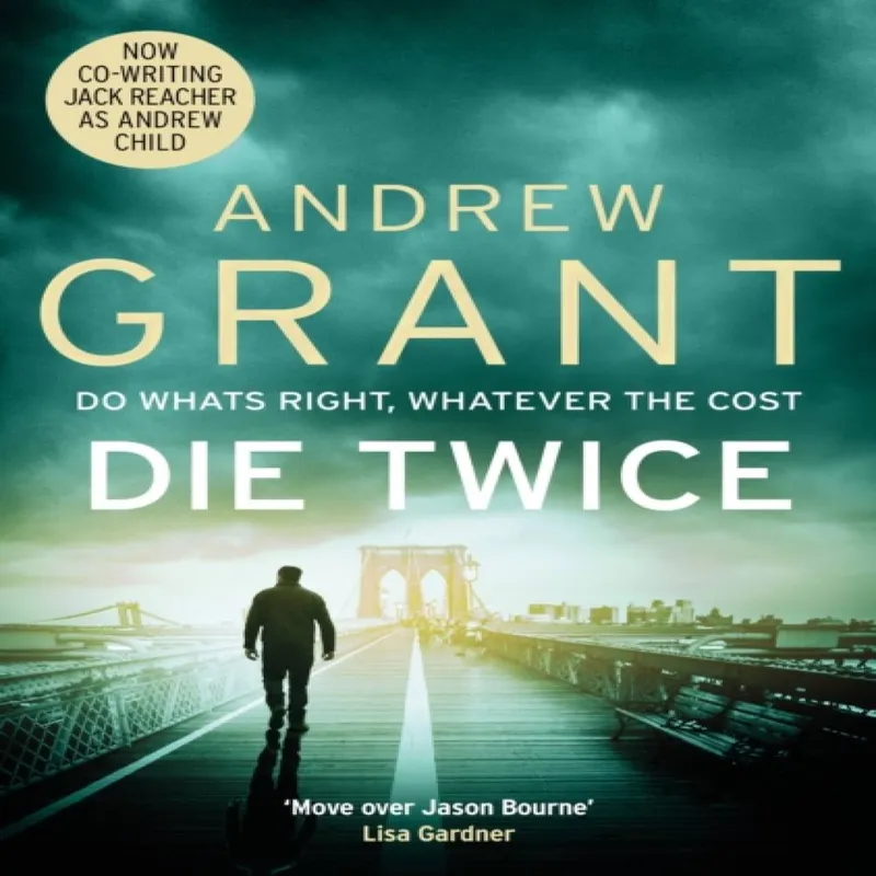 Andrew Grant Die Twice Paperback Book Multicolor