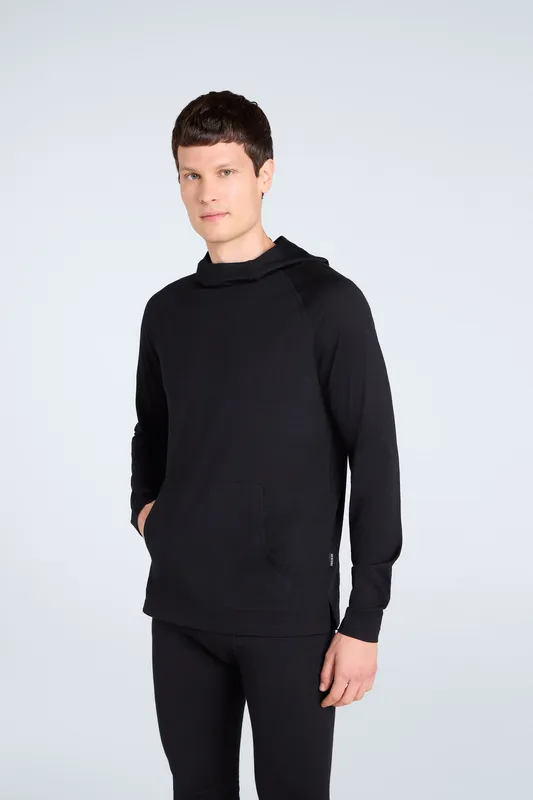 Animal Mens Merino Hoodie - Black