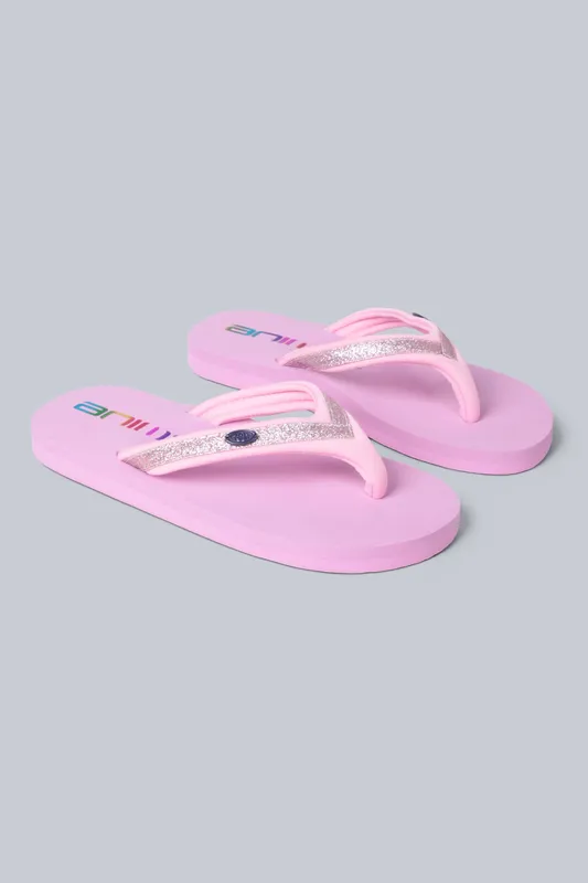 Animal Swish Kids Flip-Flops - Pink - Pink - Size: 3