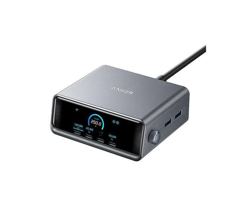 Anker A2345241 Prime 6-Port Charger, Black,Silver/Grey