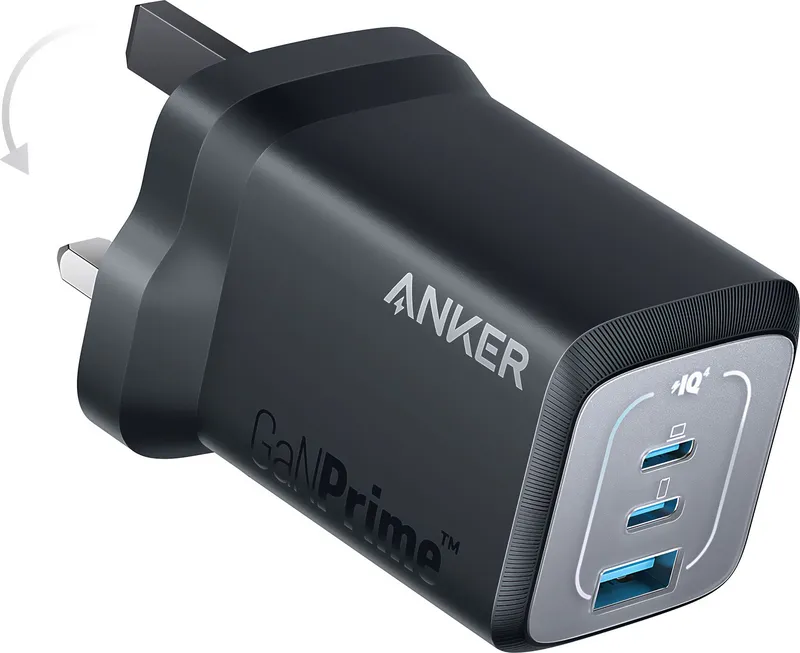Anker Prime 67W GaN USB-C Charger with 3 ports - Black