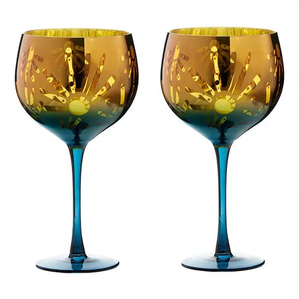 Anton Studios Artland Fiesta Set Of 2 Gin Glasses