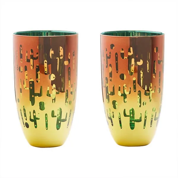 Anton Studios Artland Fiesta Set of 2 Hiball Tumblers