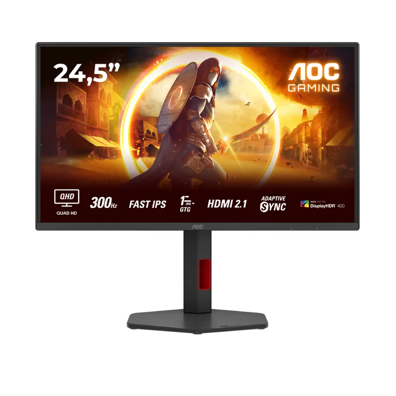 Aoc G4 Q25G4SR 25" Ips Quad HD 300Hz 0.3ms Height Adjustable Built-In Speakers Gaming Monitor