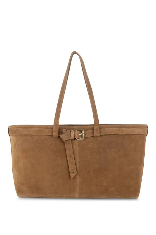 Apatchy London Women's The Esme Suede Bag in Tan Tan