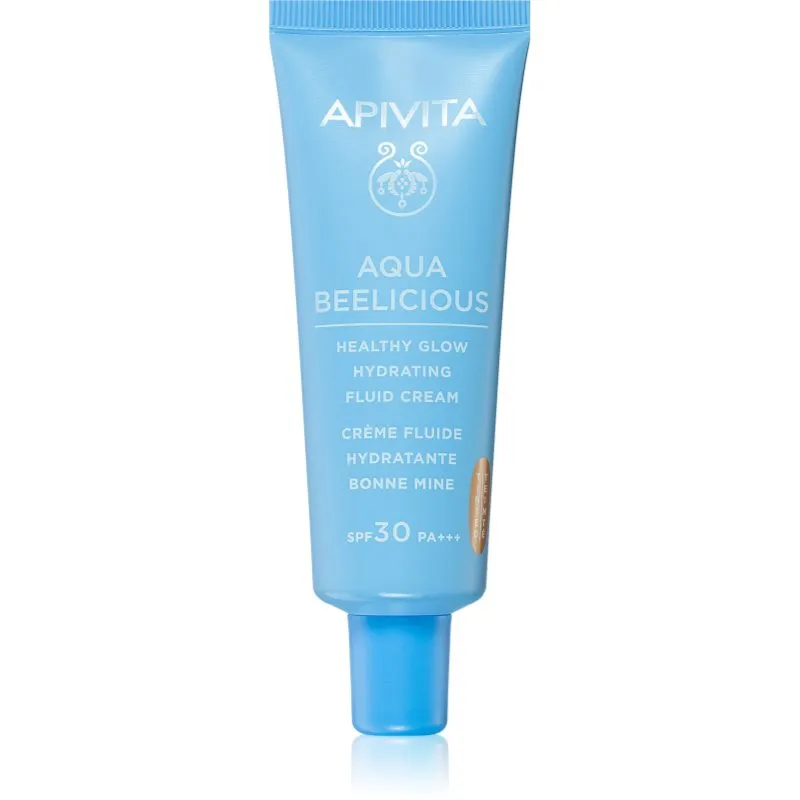 Apivita Aquabeelicious Healthy Glow Hydrating Fluid Cream SPF30 40mL Tinted SPF30
