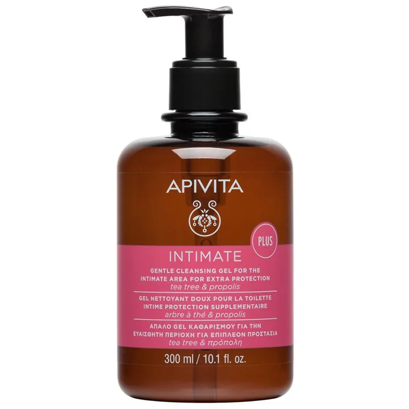 Apivita Intimate Plus Cleansing Gel gentle foaming wash gel for intimate hygiene 300 ml