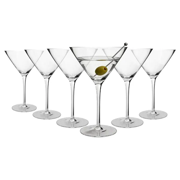 Argon Tableware Hoxton Crystal Martini Glasses - 260ml - Pack of 6 in Clear Clear