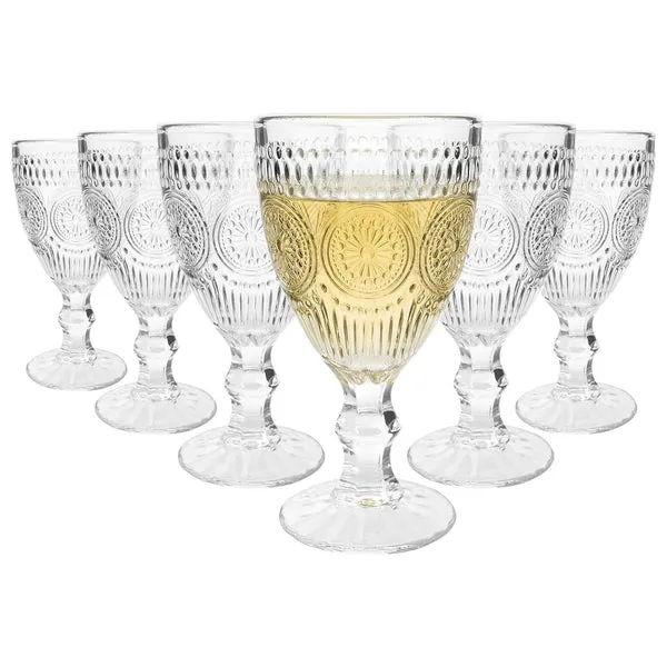 Argon Tableware 310ml Amore Ribbed Wine Glasses - Pack of Six
