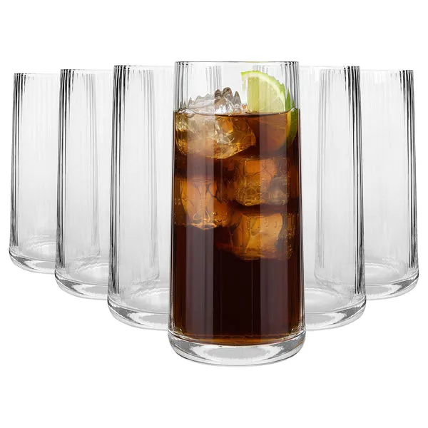 Argon Tableware 550ml Chelsea Optic Crystal Highball Glasses - Pack of 6