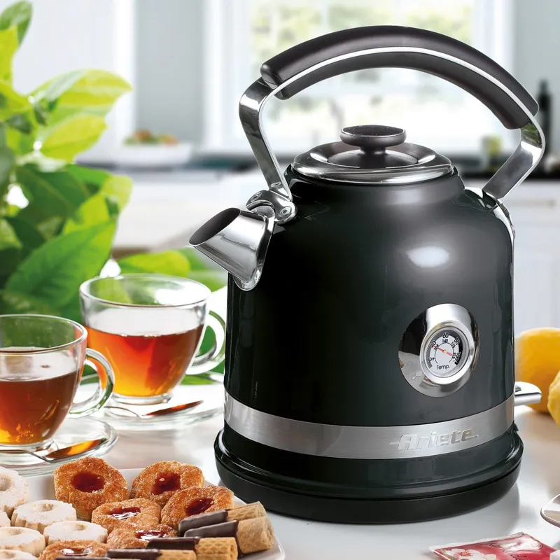 Ariete Cordless Electric Kettle, 1.7 Litre Capacity in Black Black