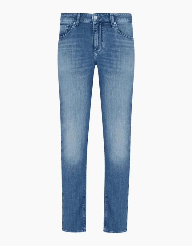 Armani Exchange Men's Skinny Fit Blue Jeans