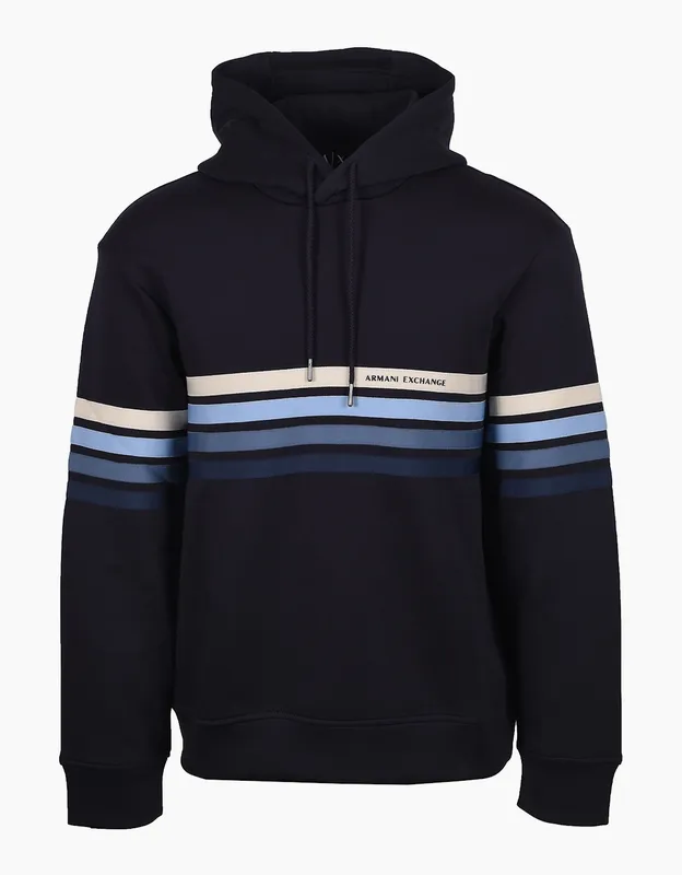 Men's Armani Exchange Hoodie Deep Navy - Size: 42