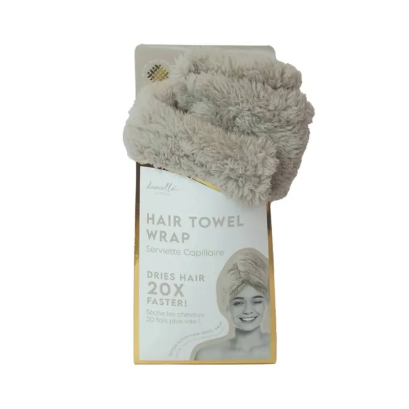 Aroma Home Unisex Hair Towel Wrap in Grey Grey female