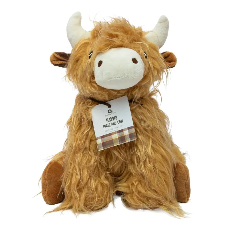Aroma Home Unisex Harris Highland Cow Novelty Doorstop in Light Brown Light Brown female