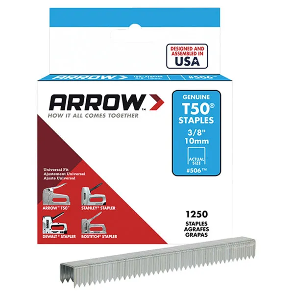 Arrow A506IP T50 Staples 10mm (3/8in) Bulk Pack 5000