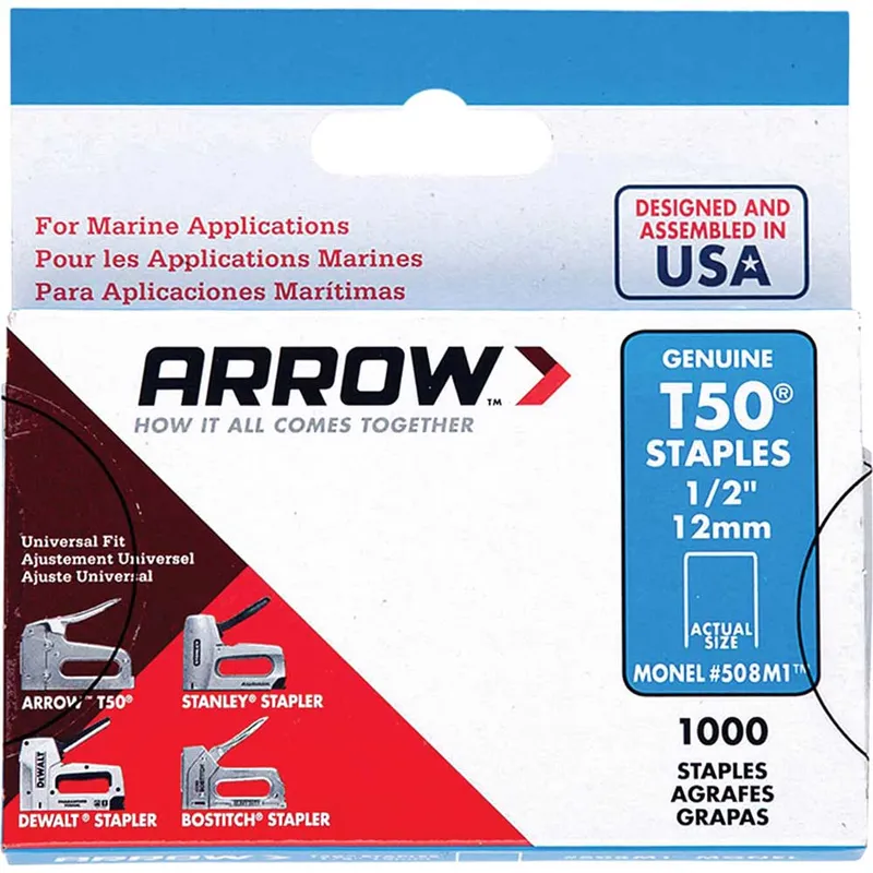 Arrow T50M Monel Staples 12mm Pack of 1000