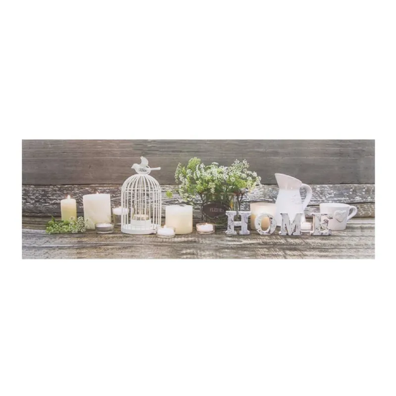 Art for the Home Unisex Home LED Printed Canvas Wall Art in Beige Beige female