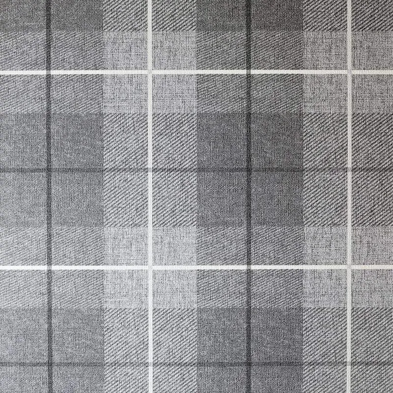 Arthouse - Charcoal Country Tartan Wallpaper Checked Hessian Paste Wall Vinyl