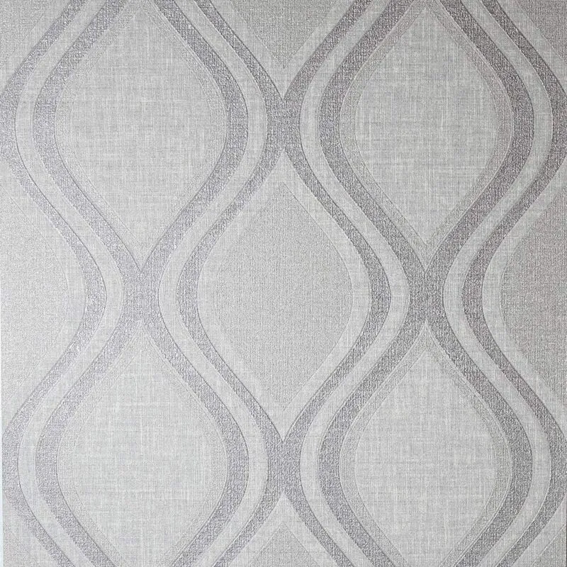 Arthouse Curve Wallpaper in Grey Grey