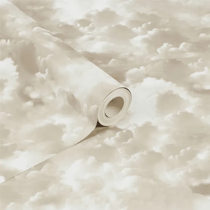 Luna Neutral Cloud Print Wallpaper