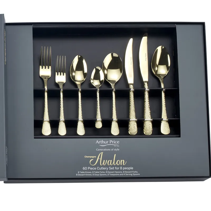 Arthur Price Avalon 60 Piece Cutlery Set Gold 60