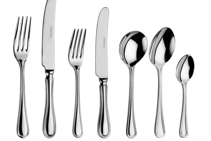Arthur Price 'Britannia' Stainless Steel 7 Piece Cutlery Place Setting Boxed in Silver - Silver - Size: One Size