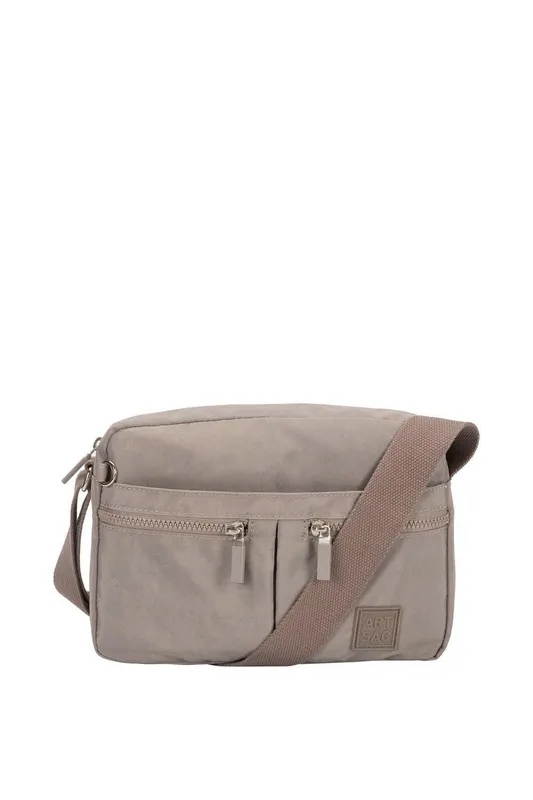 Artsac Multi Zip Cross Body Bag in Grey Grey One Size