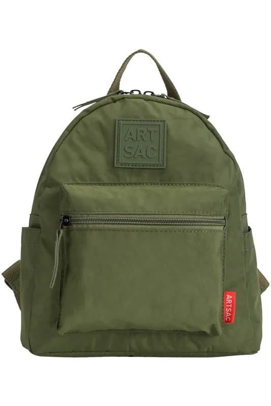 Artsac Rowan Small Front Pocket Backpack in Khaki Khaki