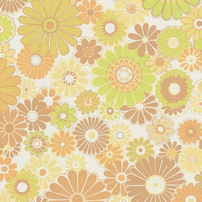 ASCreation Retro Chic Flower Power Wallpaper Yellow