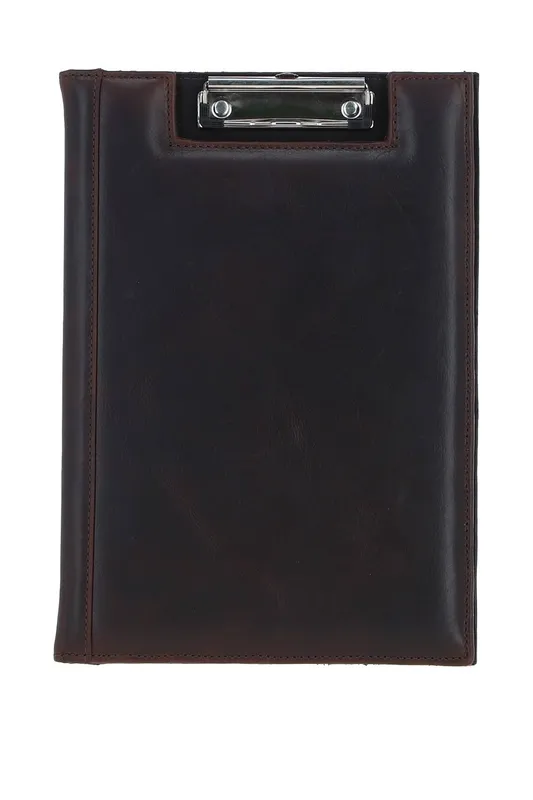 Ashwood Leather Real Leather Clip Pad Folder in Brown Brown