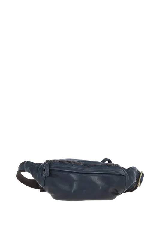 Ashwood Leather Real Leather Unisex Bum Bag in Navy Navy female