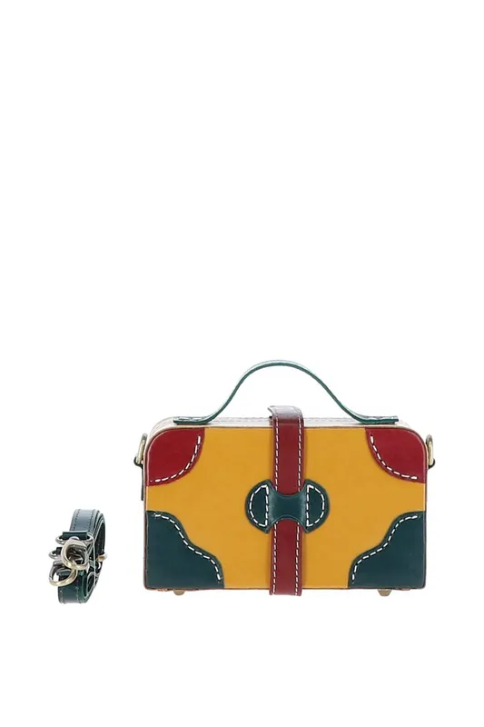 Ashwood Leather Women's 'Adelaide' Leather Shoulder Bag in Yellow - Yellow