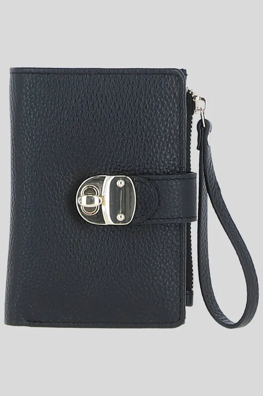 Ashwood Leather Women's 'Amarella' Real Leather Purse in Black - Black
