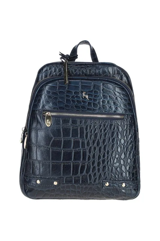 Ashwood Leather Women's 'Camilla' Real Leather Backpack in Navy - Navy - Size: One Size