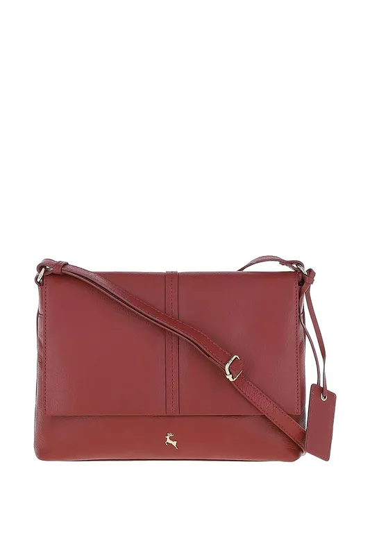 Ashwood Leather Women's "Candy" Leather Shoulder Bag in Dark Red Dark Red female