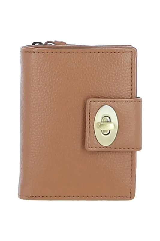 Ashwood Leather Women's Elegant Real Leather Purse in Camel - Camel