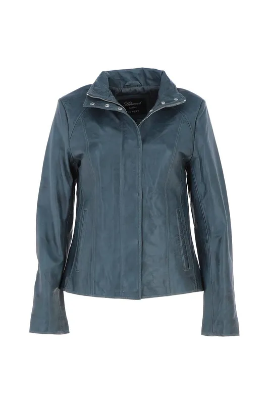 Ashwood Leather Women's 'Juliet' Real Leather Jacket in Grey Size: 8 - Grey - Size: 8