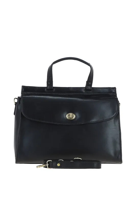 Ashwood Leather Women's Large Real Leather Grab Bag in Black Black female