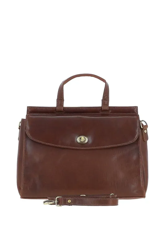 Ashwood Leather Women's Large Real Leather Grab Bag in Brown - Brown