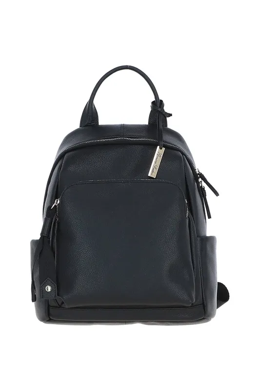 Ashwood Leather Women's 'Lusso Legato' Real Leather Backpack in Black Black
