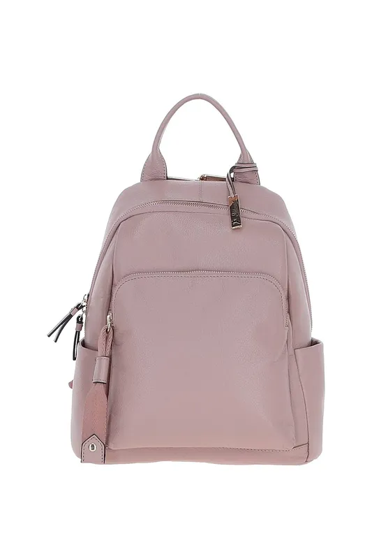 Ashwood Leather Women's 'Lusso Legato' Real Leather Backpack in Pink - Pink