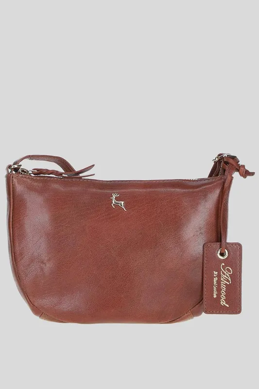 Ashwood Leather Women's 'Naomi' Real Leather Compact Crossbody Bag in Light Brown Light Brown female