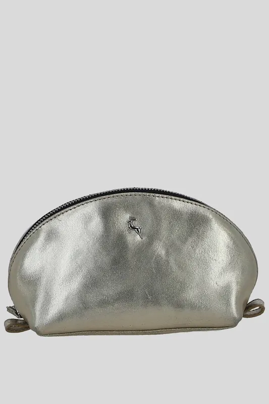 Ashwood Leather Women's 'Philippa' Real Leather Makeup Bag in Gold Gold female